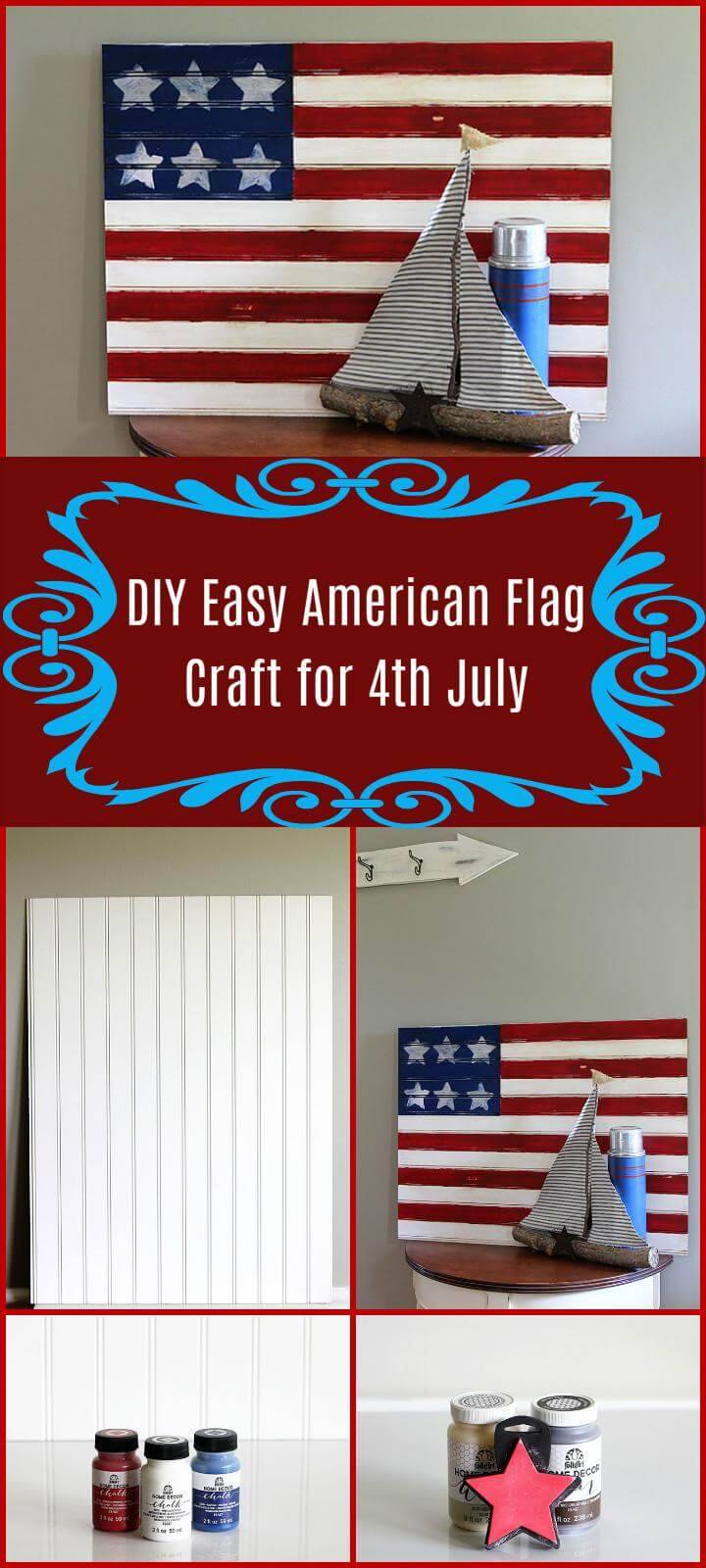DIY Easy American flag craft for 4th July